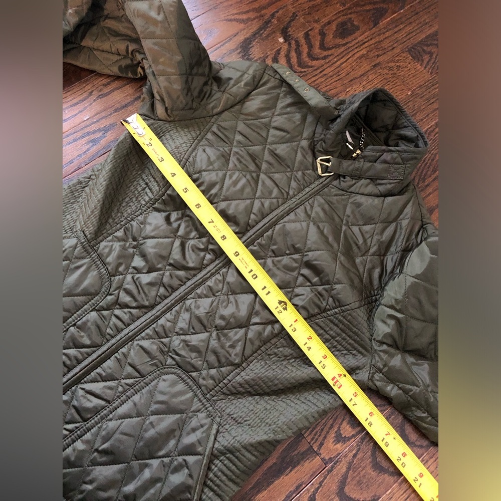 Banana Republic Women’s XS Dark Olive Green Quilted Full-Zip Field Jacket - EUC! - Picture 12 of 15